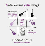 Hannabach 890 1/8 G3 umwickelte Saite für kindergitarre, medium tension