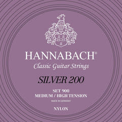 Hannabach Saiten für klassische Gitarren Serie 900 Medium/High Tension Silber 200 - Set medium high (900MHT)