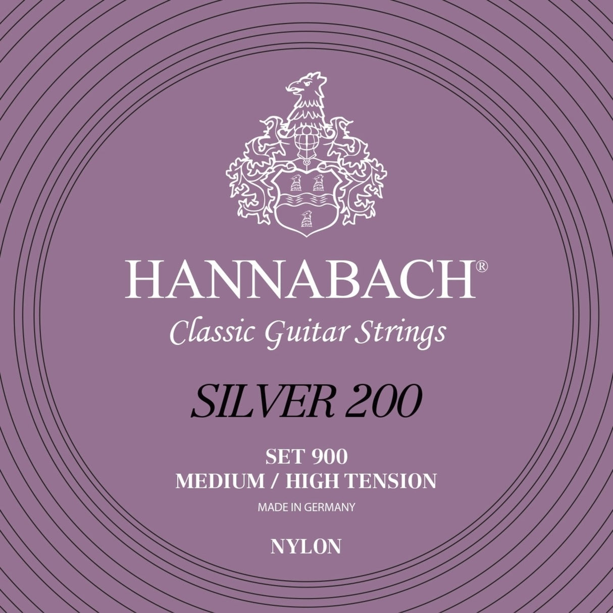 Hannabach Saiten für klassische Gitarren Serie 900 Medium/High Tension Silber 200 - Set medium high (900MHT)