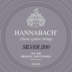Hannabach Saiten für klassische Gitarren Serie 900 Medium/Low Tension Silber 200 - Set medium low (900MLT)