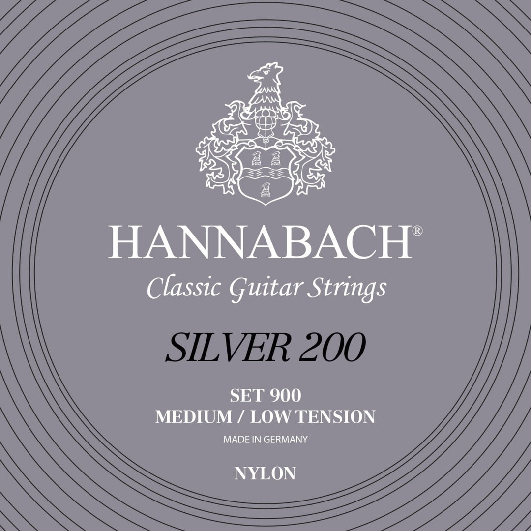 Hannabach Saiten für klassische Gitarren Serie 900 Medium/Low Tension Silber 200 - Set medium low (900MLT)