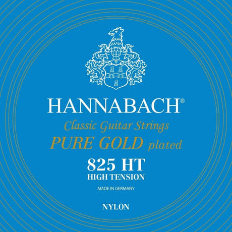 Hannabach Saiten für klassische Gitarren Serie 825 High tension spezialvergoldet - Set high (8257HT)