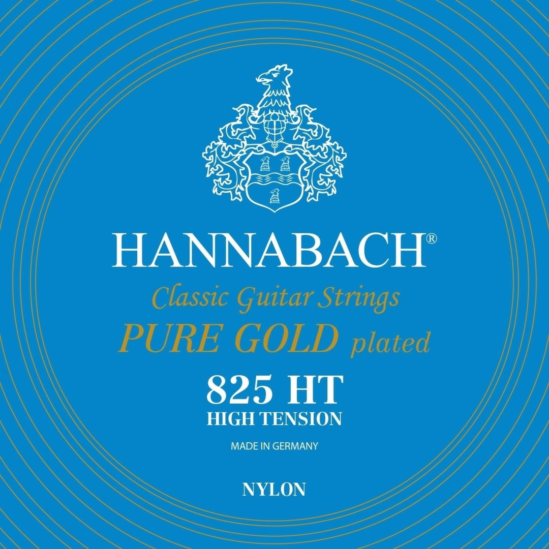 Hannabach Saiten für klassische Gitarren Serie 825 High tension spezialvergoldet - Set high (8257HT)