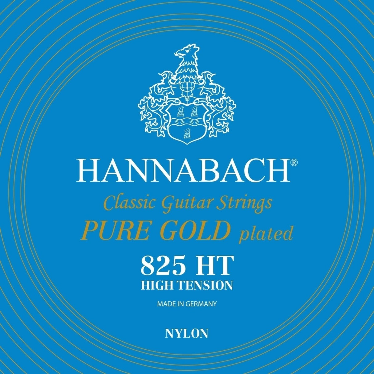 Hannabach Saiten für klassische Gitarren Serie 825 High tension spezialvergoldet - Set high (8257HT)