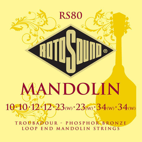 Rotosound Saiten für Mandoline Troubadour - Set Mandoline 11-40 (RS80)