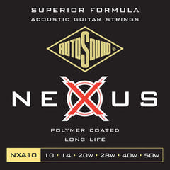 Rotosound Saiten für Akustikgitarren Nexus Coated - Set Extra Light 10-50 (NXA10)