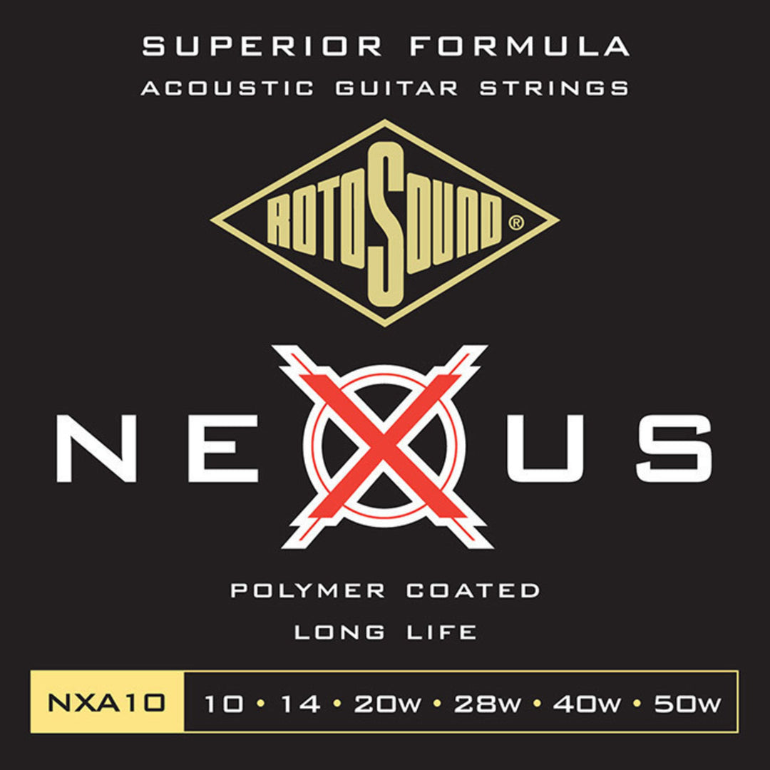 Rotosound Saiten für Akustikgitarren Nexus Coated - Set Extra Light 10-50 (NXA10)