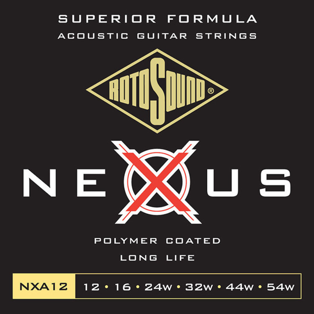 Rotosound Saiten für Akustikgitarren Nexus Coated - Set Medium Light 12-54 (NXA12)