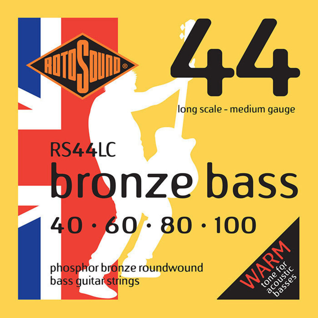 Rotosound Saiten für Akustikbass Bronze Bass 44 - Set 4-saitig Medium 40-100 (RS44LC)