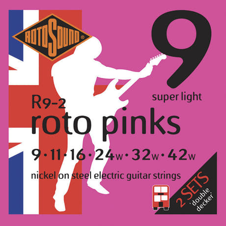 Rotosound Roto Pinks R9-2 Double Decker E-Gitarrensaiten 9-42