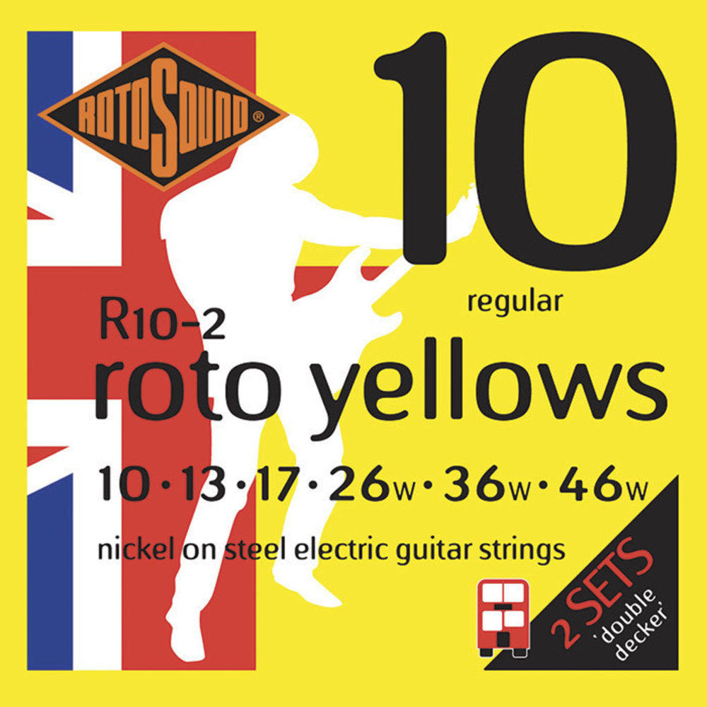 Rotosound Roto Yellows R10-2 Double Decker e-gitarrensaiten 10-46