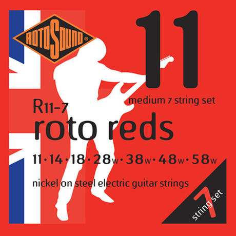 Rotosound Roto Reds R11-7 Saiten für 7-saitige e-gitarre 11-58