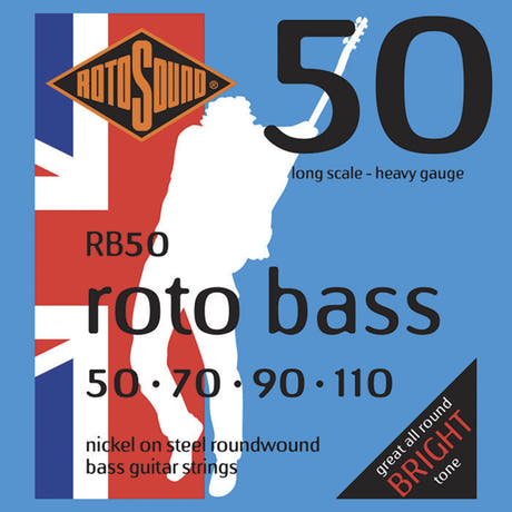 Rotosound E-Bass Saiten Roto Bass - Satz 4-saitig Nickel Heavy 50-110 (RB50)