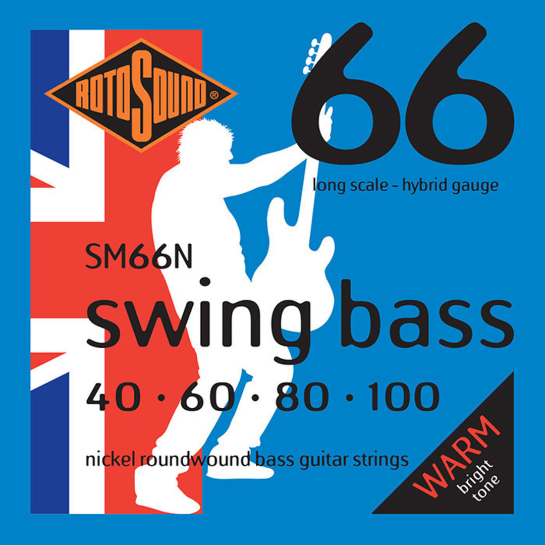 Rotosound E-Bass Saiten Swing Bass 66 - Set 4-saitig Nickel Hybrid 40-100 (SM66N)