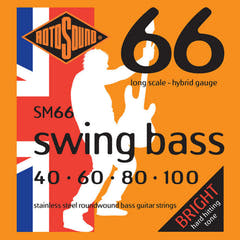 Rotosound E-Bass Saiten Swing Bass 66 - Set 4-saitig Hybrid 40-100 (SM66)