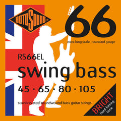 Rotosound E-Bass Saiten Swing Bass 66 - Set 4-saitig Ex long Custom 45-105 (RS66EL)