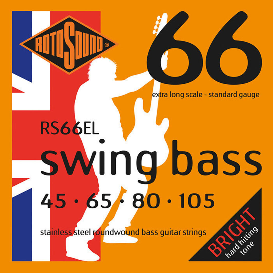 Rotosound E-Bass Saiten Swing Bass 66 - Set 4-saitig Ex long Custom 45-105 (RS66EL)
