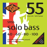 Rotosound E-Bass Saiten Solo Bass 55 - Set 4-saitig Hybrid 40-100 (SM55)