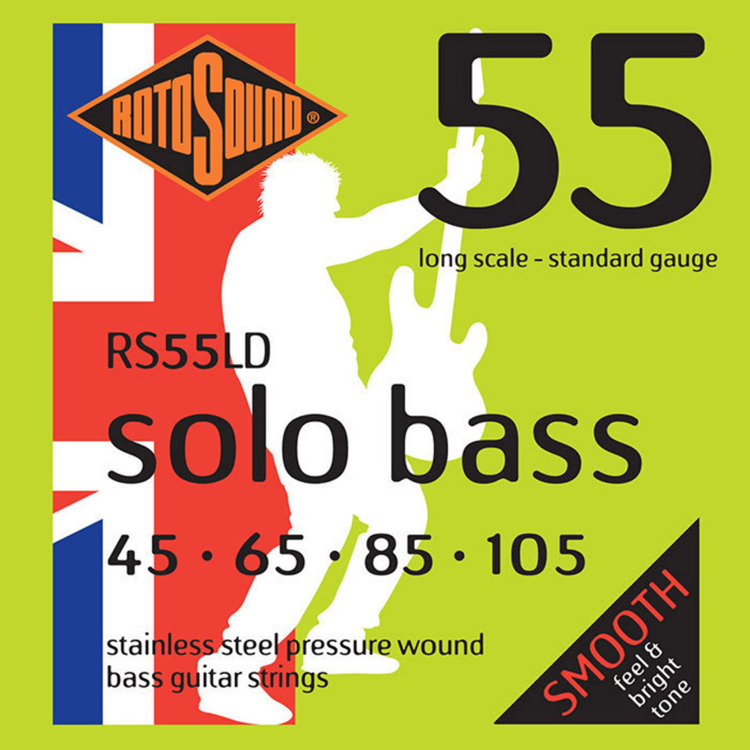 Rotosound E-Bass Saiten Solo Bass 55 - Set 4-saitig Standard 45-105 (RS55LD)