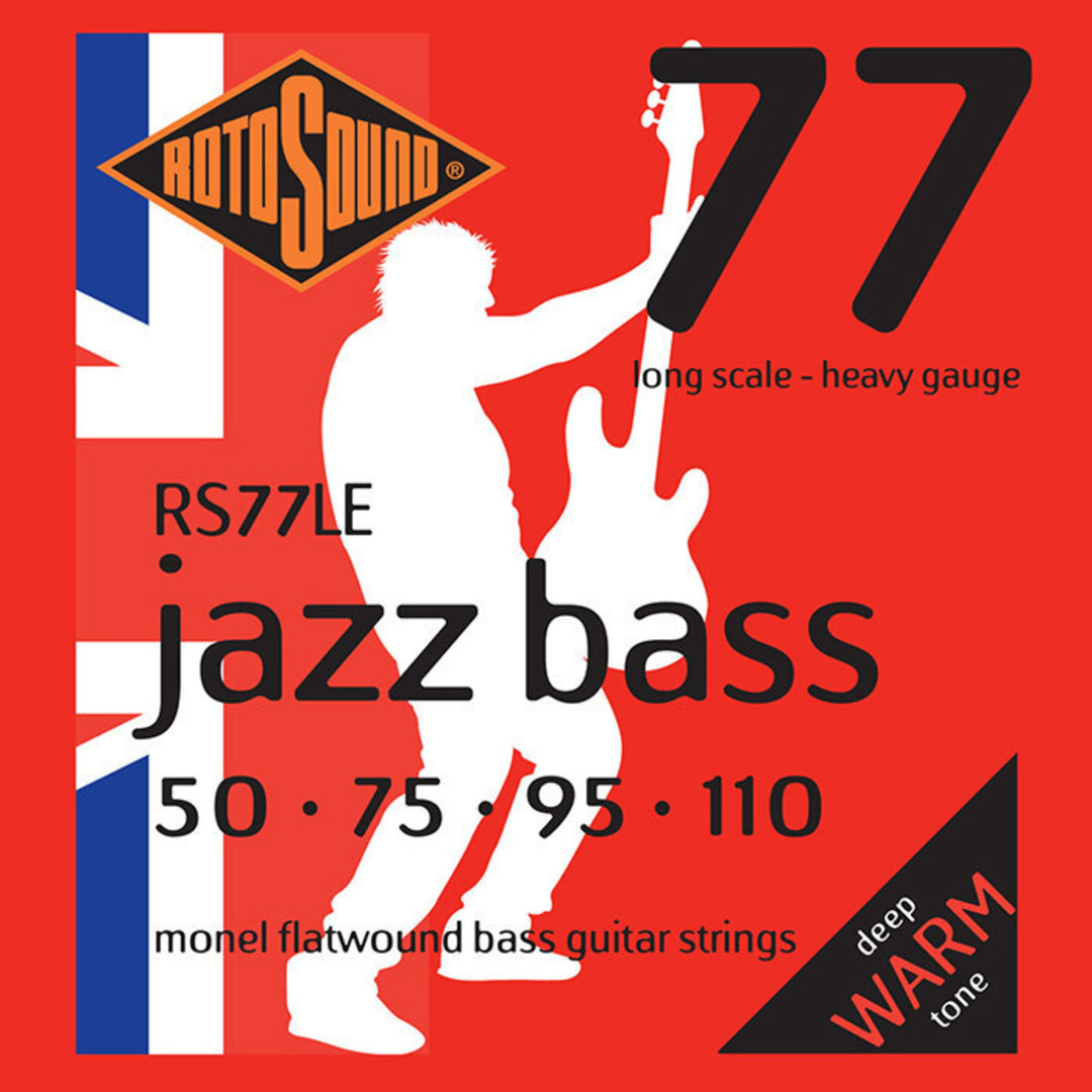 Rotosound Jazz Bass Saiten Jazz Bass 77 - Set 4-saitig Flatwound Heavy 50-110 (RS77LE)