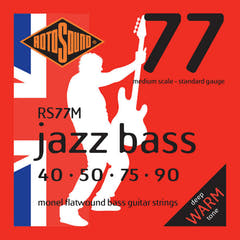 Rotosound Jazz Bass Saiten Jazz Bass 77 - Set 4-saitig Medium 40-90 //Medium scale length (30.5"/772mm to 32"/810mm) (RS77M)