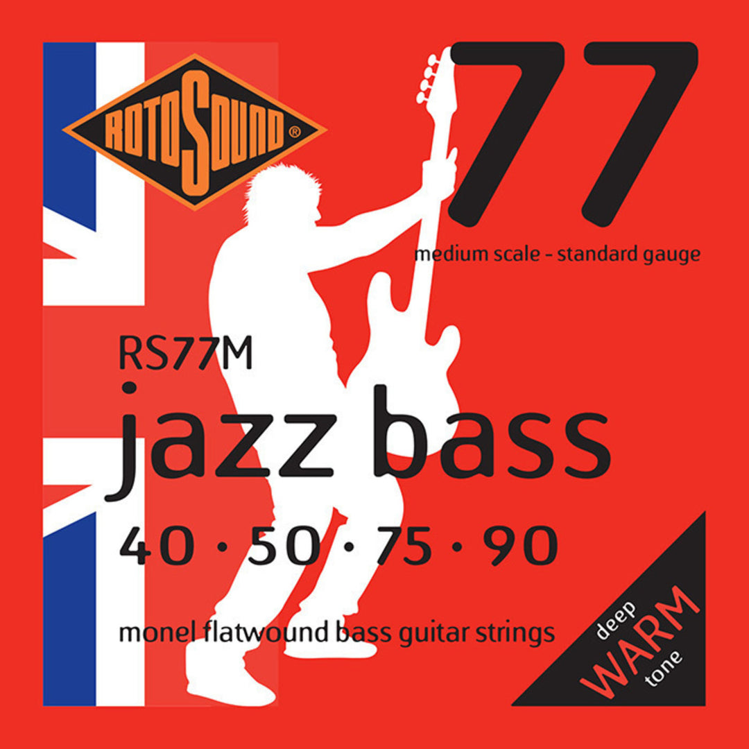 Rotosound Jazz Bass Saiten Jazz Bass 77 - Set 4-saitig Medium 40-90 //Medium scale length (30.5"/772mm to 32"/810mm) (RS77M)