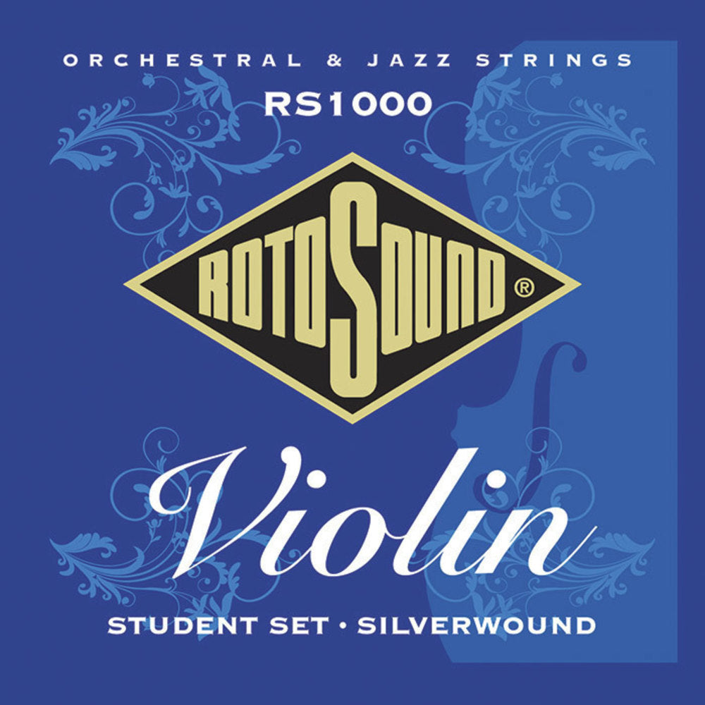 Rotosound RS1000 Student-Saitensatz für geigen, Stahl und Silber