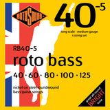 Rotosound E-Bass Saiten Roto Bass - Set 5-saitig Nickel Standard 40-125 (RB40-5)