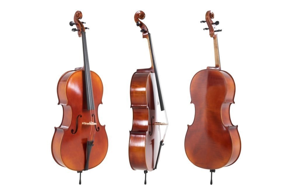 GEWA Ideale cello 3/4, mit Wittner-Saitenhalter und Tasche eingerichtet