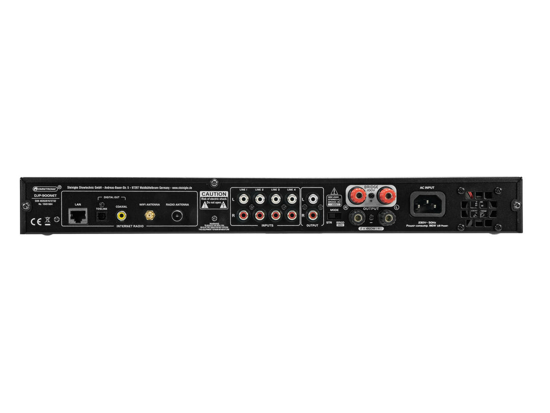 OMNITRONIC DJP-900NET Class-D-Verstärker mit Internetradio