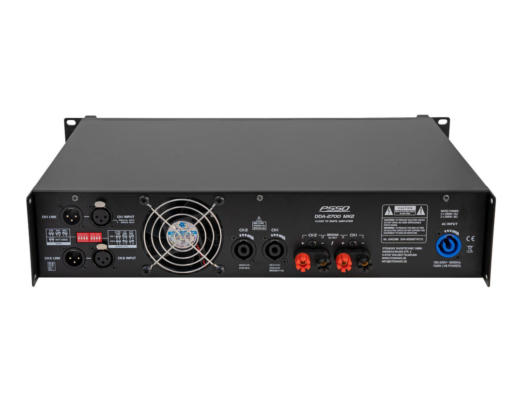 PSSO DDA-2700 MK2 2-Kanal-Verstärker