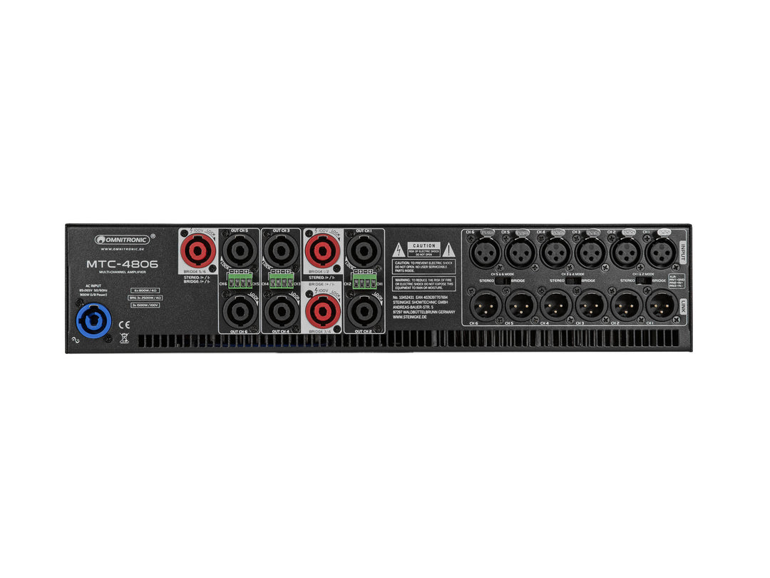 OMNITRONIC MTC-4806 6-Kanal-Verstärker