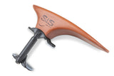 SAS Kinnhalter mit Carbonbasis, Birnbaumholz, 32 mm hoch