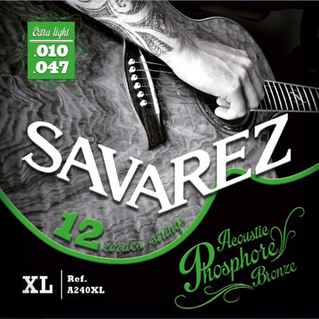 Savarez Saiten für Akustikgitarren Akustik - 12.str. Ex-Light .010 (A240XL)