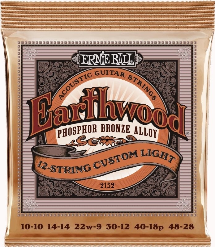 Ernie Ball 2152 Earthwood Phosphor Bronze 12-Stringed Custom