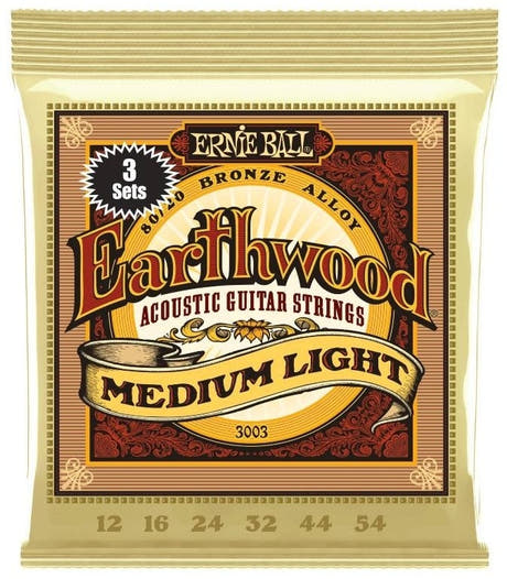 Ernie Ball 3003 Earthwood 80/20 Medium Light - 3er Pack