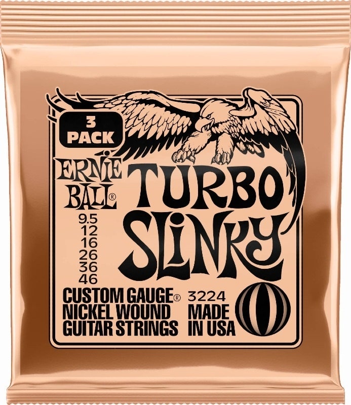 Ernie Ball 3224 Turbo Slinky Nickel 3-pack