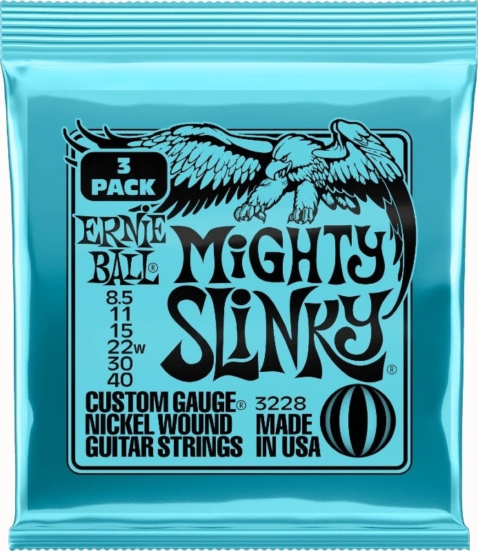 Ernie Ball 3228 Mighty Slinky Nickel 3-Pack