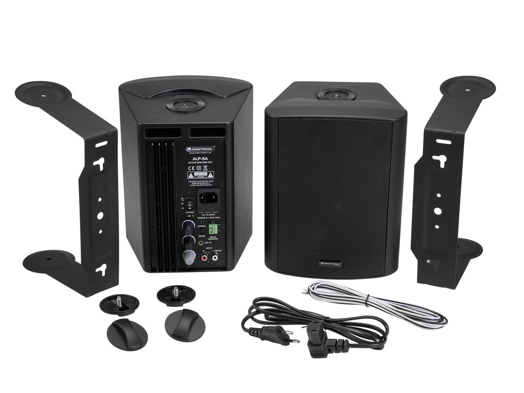 OMNITRONIC ALP-5A Aktives Lautsprecher-Set schwarz