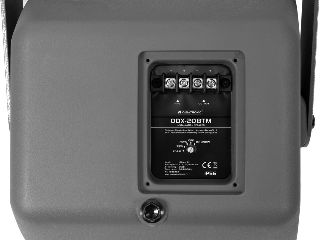 OMNITRONIC ODX-208TM Installation Speaker 100V dark grau
