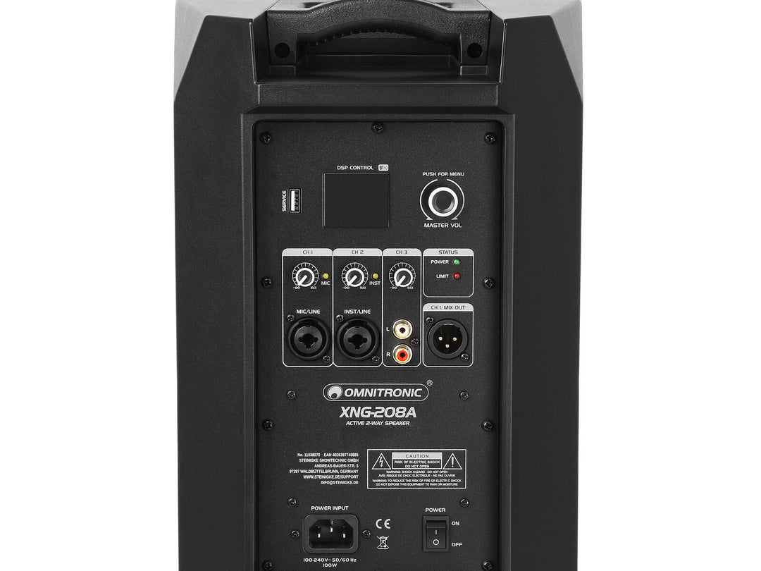 OMNITRONIC XNG-208A 2-way Lautsprecher, aktiv, DSP
