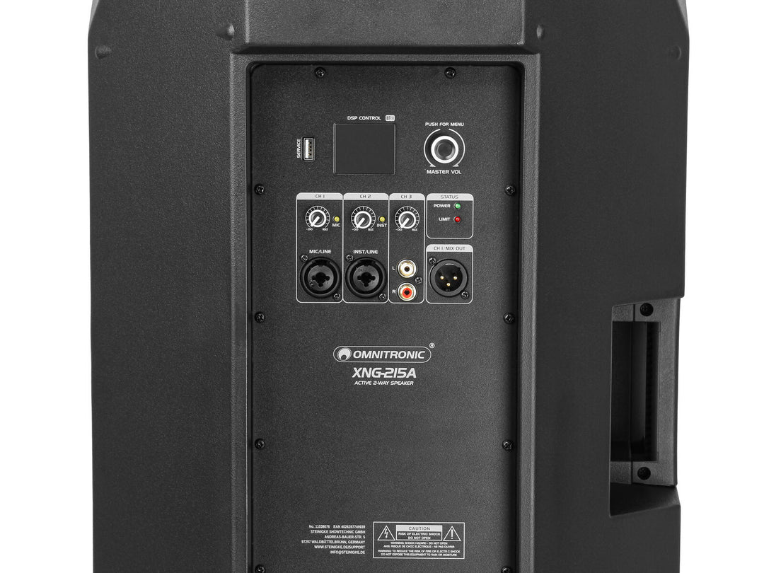 OMNITRONIC XNG-215A 2-way Lautsprecher, aktiv, DSP
