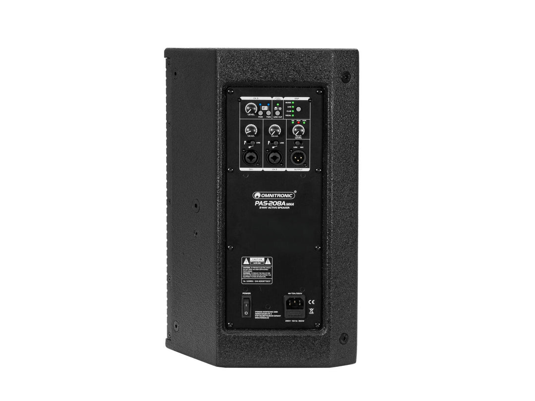 OMNITRONIC PAS-208A MK4 2-Wege-Topteil, aktiv, DSP, BT