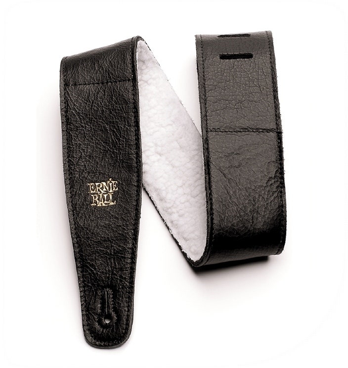 Ernie Ball EB-4137 Italienischer Leder Gurt Black