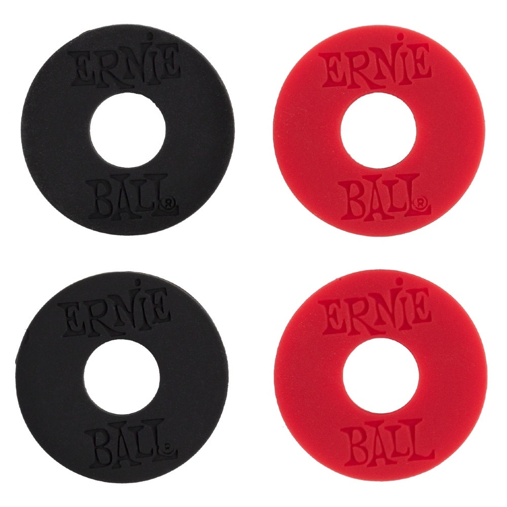 Ernie Ball 4603 Strap Blocks, Black & Red, 4 Stk