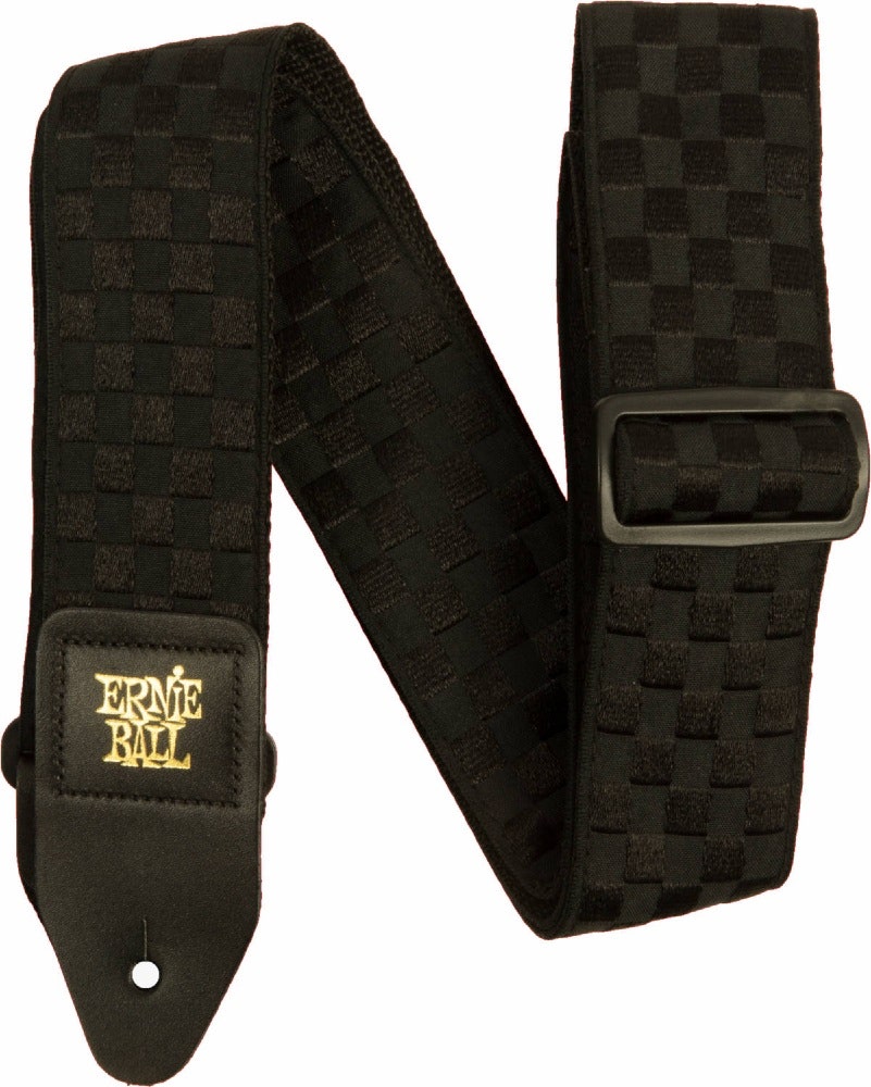Ernie Ball 5341 Black Checkers Jacquard Gurt