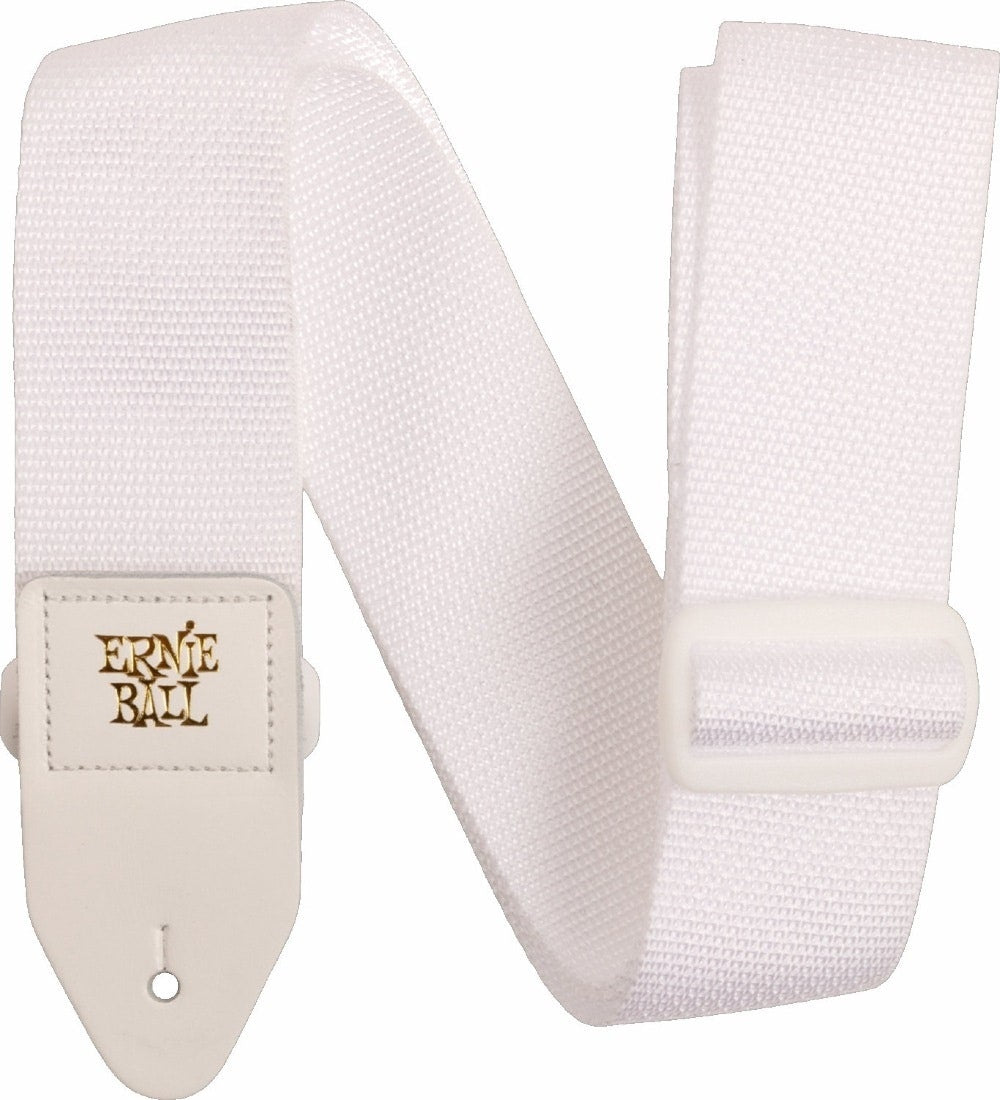 Ernie Ball 5350 PolyPro Gitarrengurt White mit White Leder
