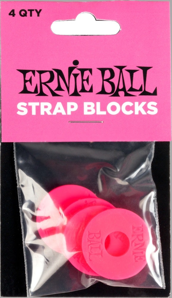 Ernie Ball 5623 Strap Blocks, Pink, 4 Stk