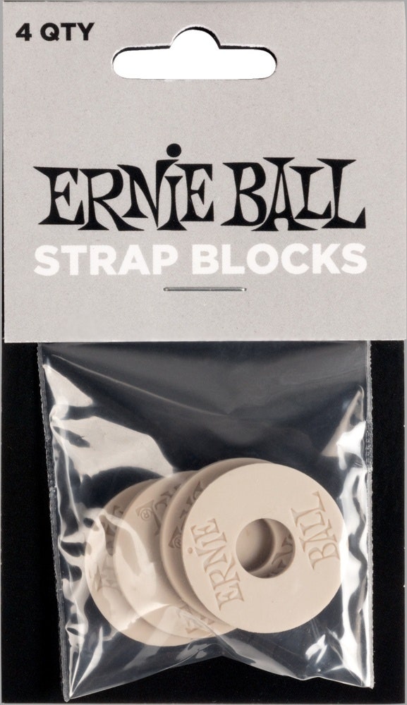 Ernie Ball 5625 Strap Blocks, Grau, 4 Stk