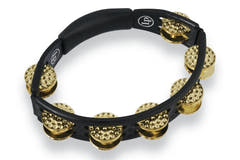 Latin Percussion Tamburin Cyclops Handmodell - Dimpled Brass, black (LP174)